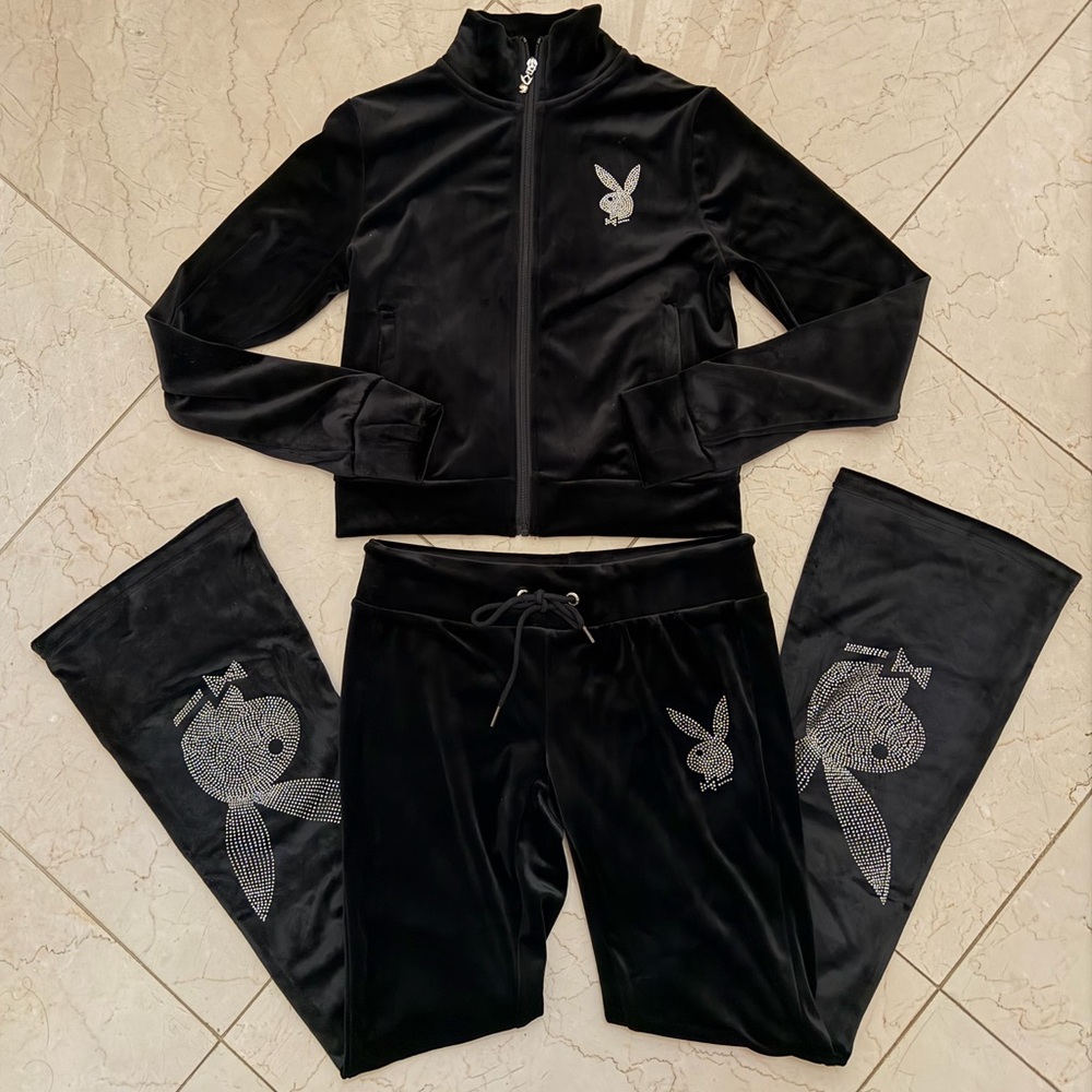Playboy set with large Crystal Bunnies